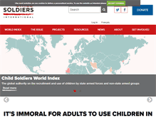 Tablet Screenshot of child-soldiers.org